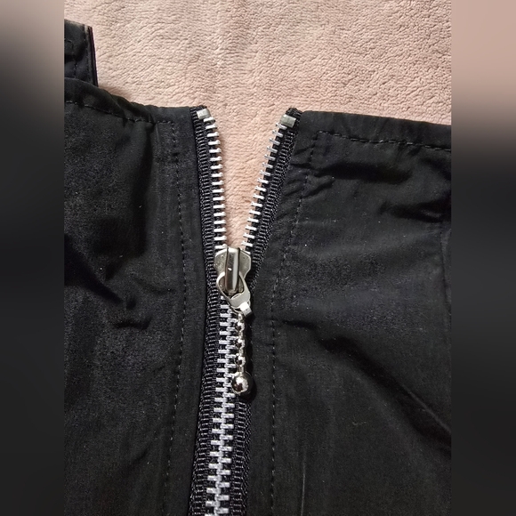 Sun Kim Exposed Zip Lagenlook Dress Taffeta Relaxed Fit Black Size Large - Picture 8 of 9